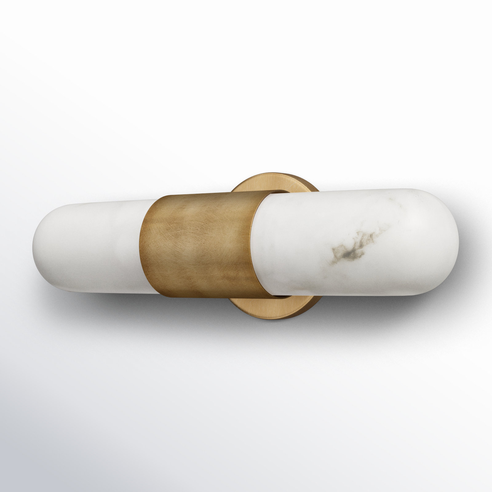 2 Light Frosted Dimmable LED Bath Bar, Heritage Brass