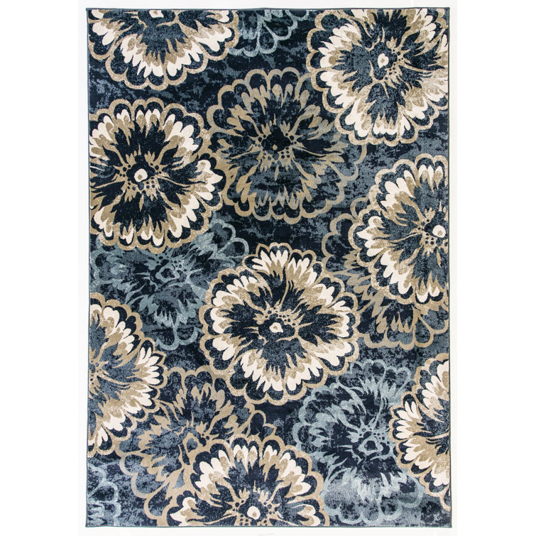 Tapis bleu / beige Amy