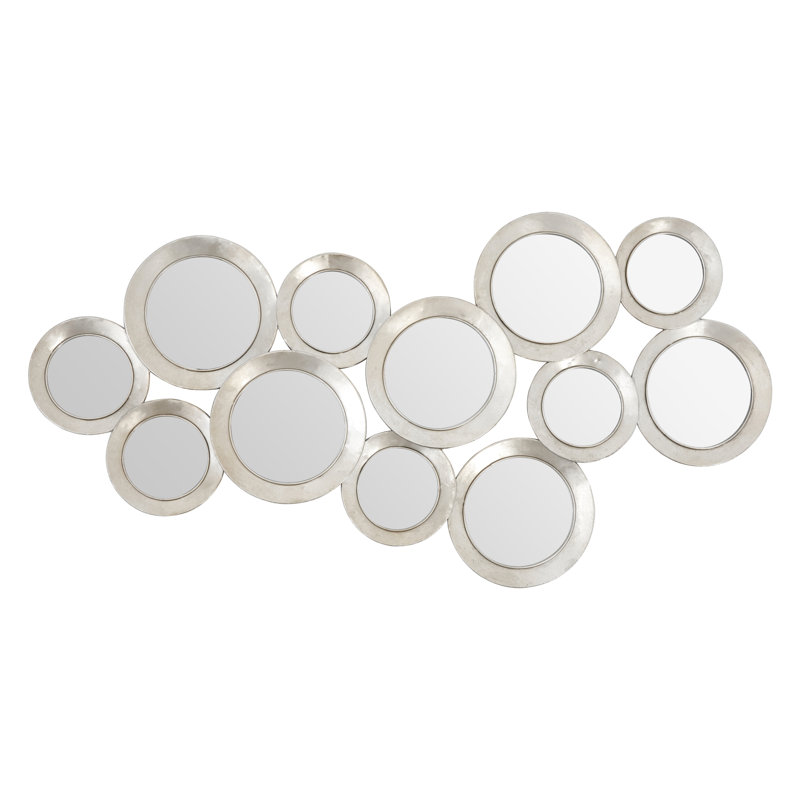 Busireddy Metal Flat Wall Mirror, Silver