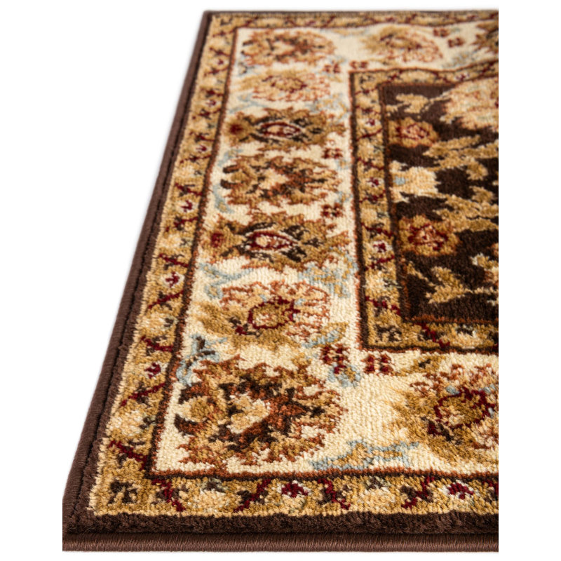 Tapis oriental brun Niles, Rectangle 10 pi 6 po x 16 pi 5 po