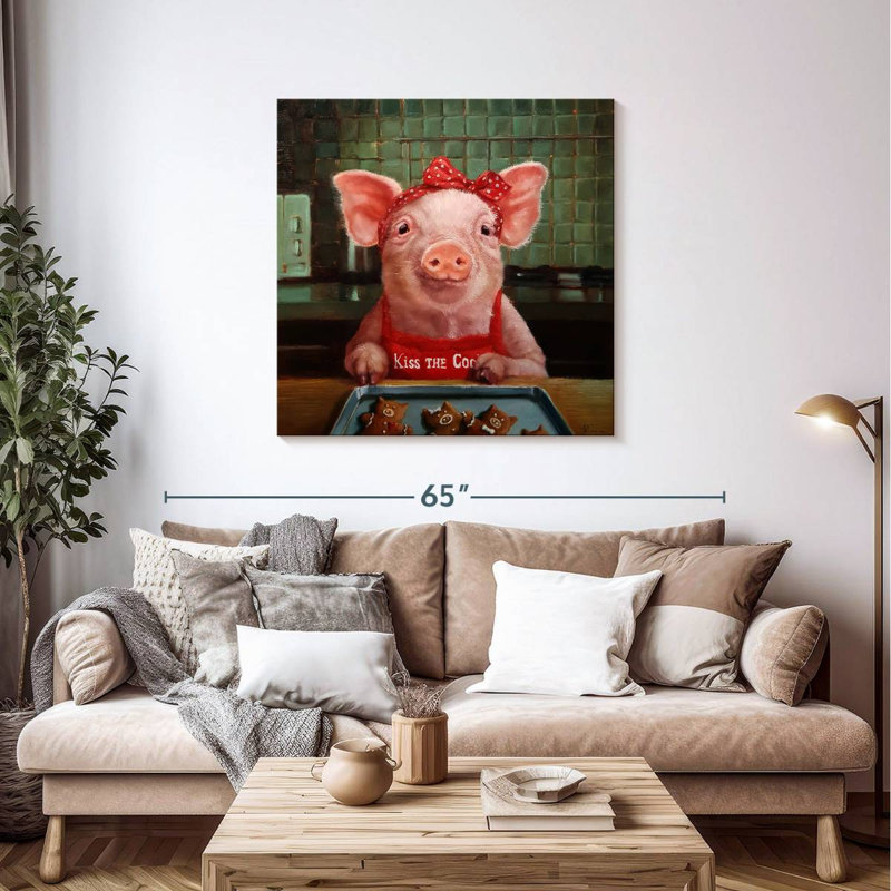 Brampt Gingerbread Pigs, 39" H x 39" W