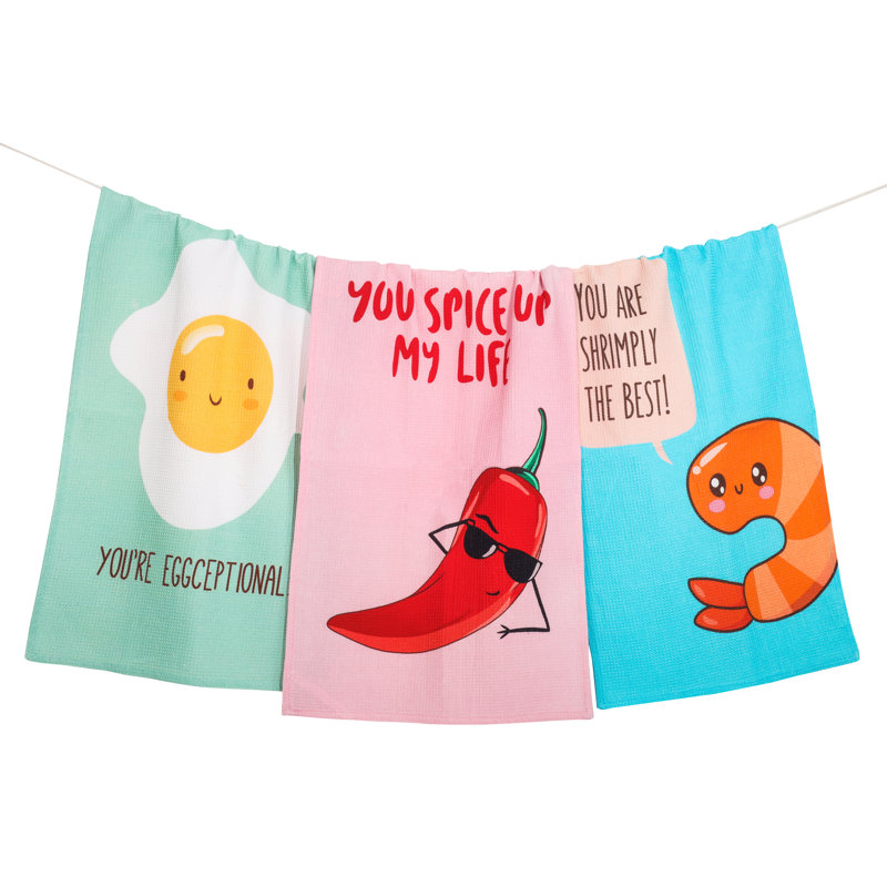 You're Eggceptional Food Pun Kitchen Towel Set