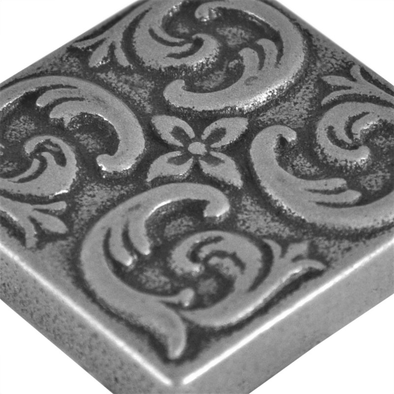 Pewter Nickel Hand Painted Resin Decorative Accent Tile Set