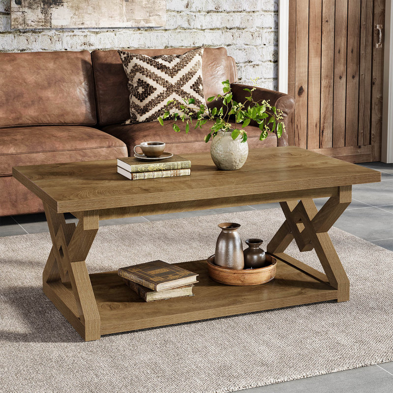 Pedestal Coffee Table with Storage