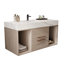 Meuble-lavabo mural 39,4 po avec lavabo en céramique, plateau en pierre frittée, armoire en bois massif avec 2 tiroirs-1421746289