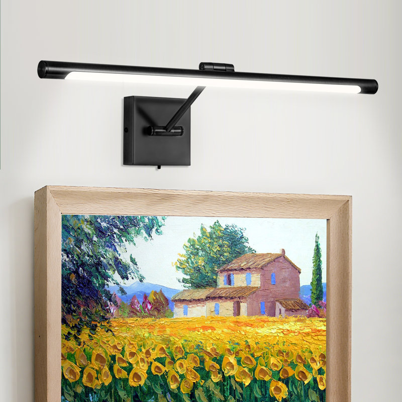 Lampe à DEL 1 lumière à intensité variable réglable 3000K / 4000K / 5000K, Noir mat, H 4,33 po x l 24 po x P 9,06 po