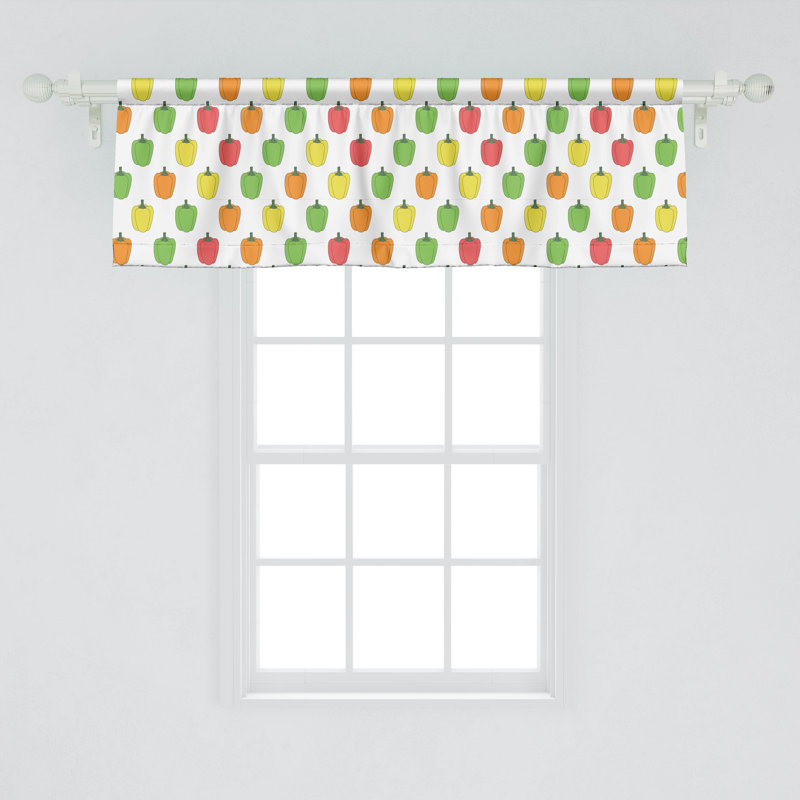 Ensemble de 2 cantonnières Ambesonne Peppers 54 po x 18 po multicolore