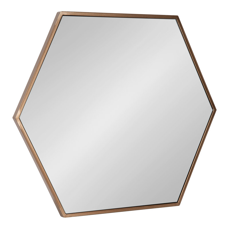 Miroir décoratif moderne et contemporain Breckler, 25,75 po x 22 po, Bronze