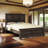 Traditional Panel Bed Platform Bed - Solid Pinewood Frame - 600LB Capacity?-413074232-413074231