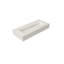Lavabo de 42 po pour salle de bain à surface solide, blanc mat