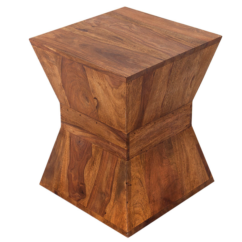 Theirry Solid Wood Block End Table
