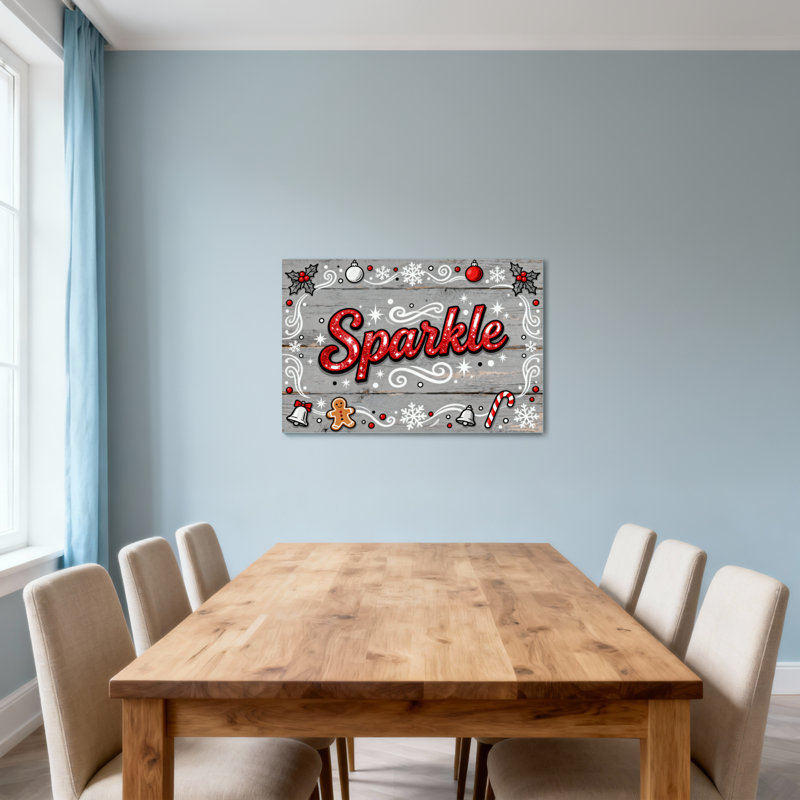 Motif de signe de Noël scintillant de Noël, H 12 po x l 18 po