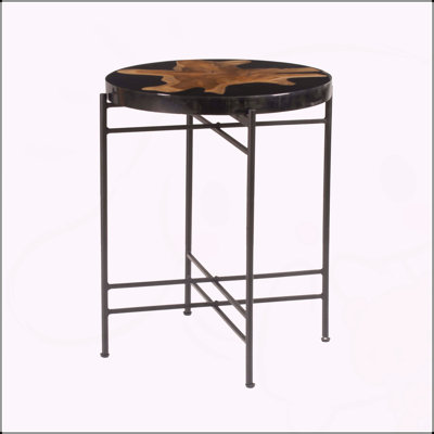 Table d'appoint tambour polyvalente avec plateau de style plateau, un ajout étonnant et fonctionnel à votre espace de vie