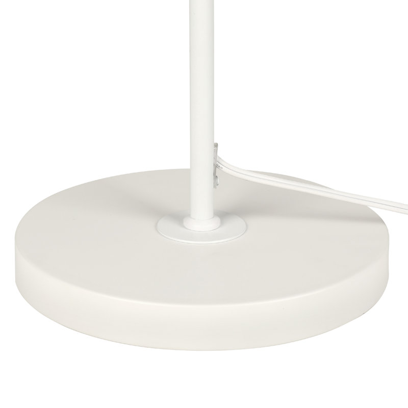 Lampe sur pied en rotin arqué 62 po Aarzo, Blanc