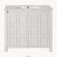 Organisateur de meuble-lavabo blanc antique 36 po avec lavabo en céramique et armoire de rangement