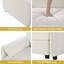 Ensemble de 2 ensembles de canapés de luxe surdimensionnés à sièges profonds, canapés-lits, canapés modernes en chenille pour le bureau de salon avec 4 coussins, combinaison bricolage, beige-536414338
