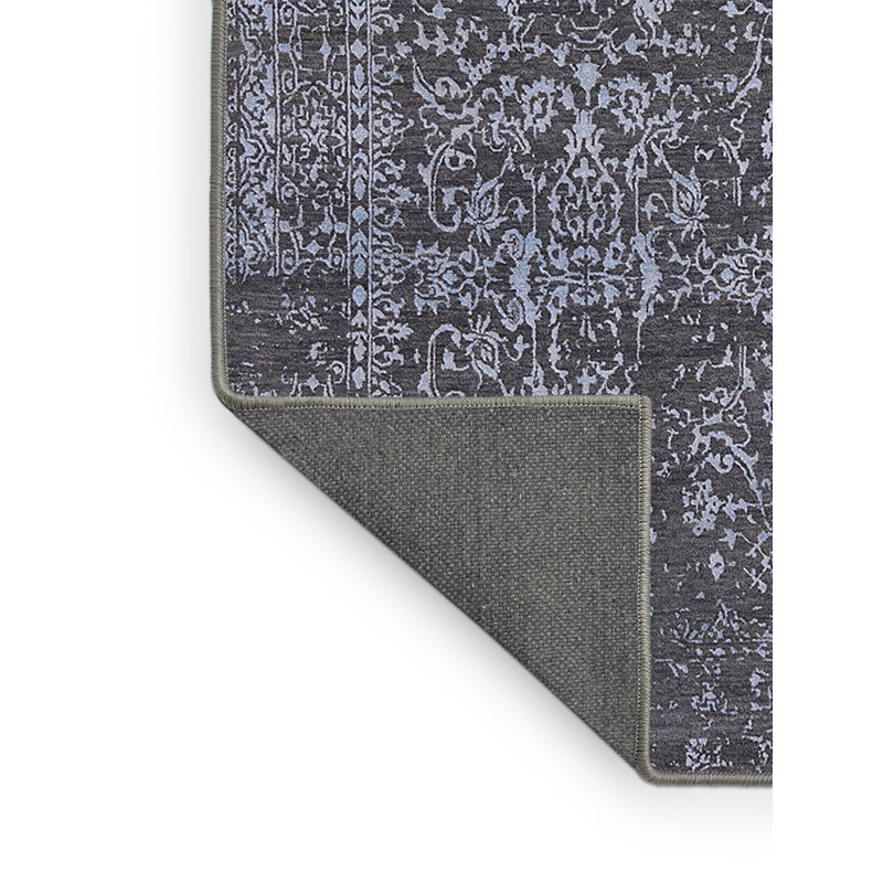 Tapis oriental bleu / gris Hamersville, Rectangle 7 pi x 10 pi