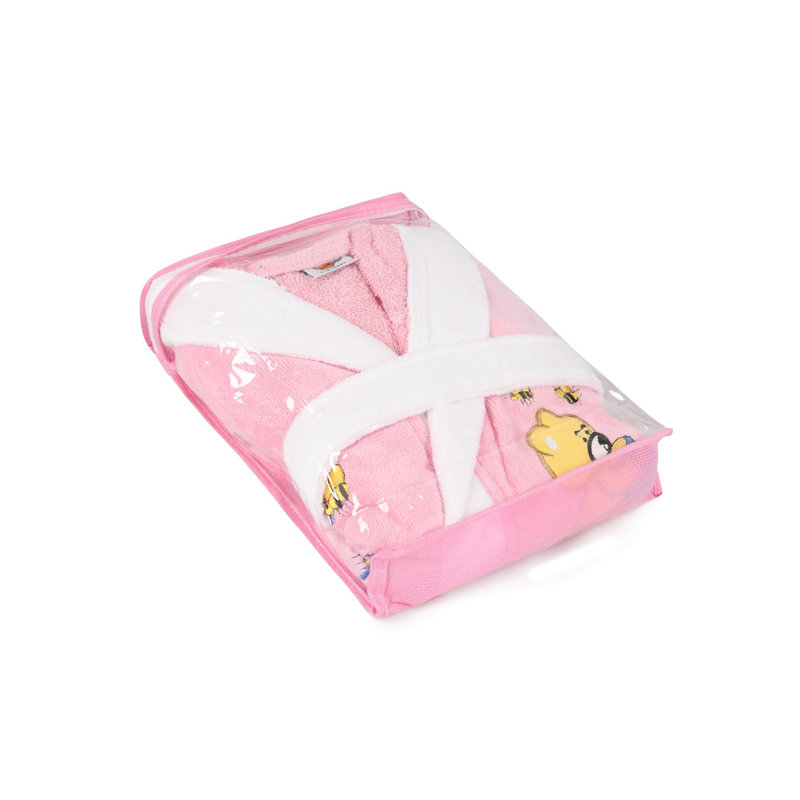 Peignoir 100% coton Clintonville, Kids XL, Rose