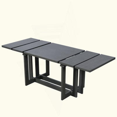 Rustic Extendable Dining Table, Trestle Kitchen Table With Two 12'' Removable Leaf