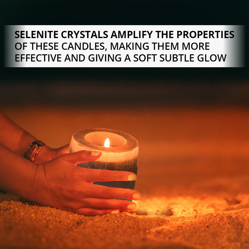 Porte-bougie Himalayan Glow Selenite Crystal