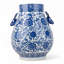 Blue and White Deer Handle Vase