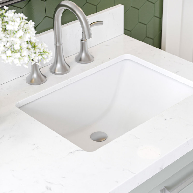 Ariel Monroe 66 Inch Double Rectangular Sink Bathroom Vanity With Carrara White Quartz Countertop, Gray