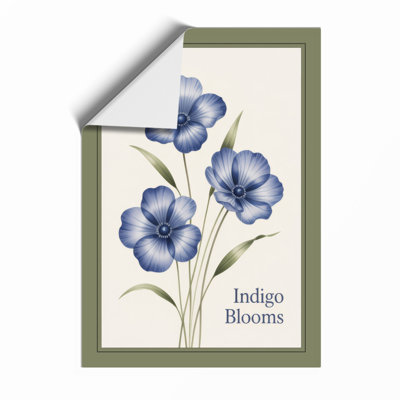 Indigo Blooms Botanical - Print