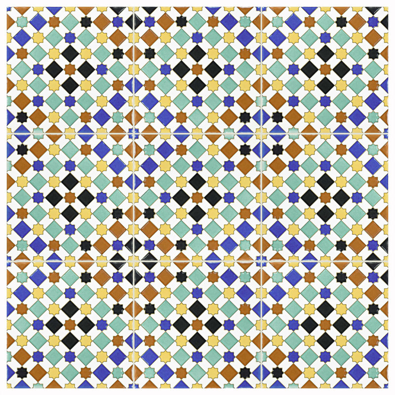 Sevillano Giralda 8" x 8" Ceramic Patterned Tile