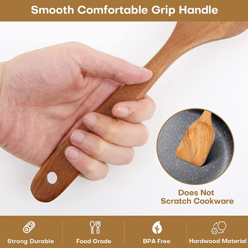 10 PCS Wooden Cooking Utensil Set