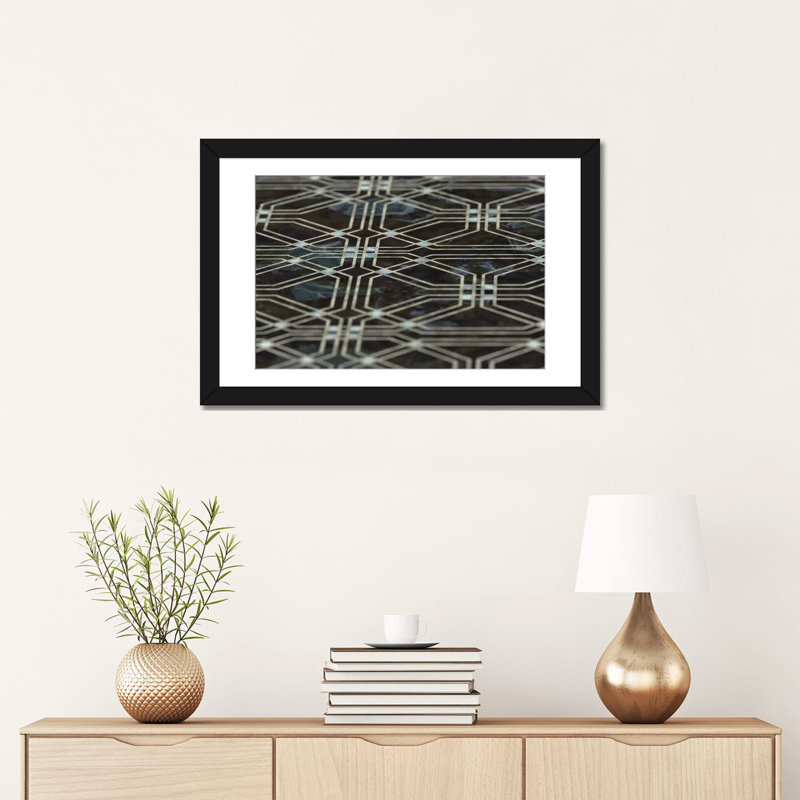 « edge », impression sur toile, Papier d'art encadré noir, H 16 po x l 24 po x P 1 po, Blanc