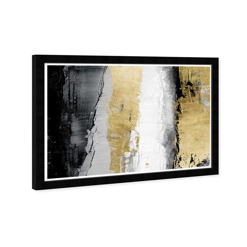 " Envision And Elevate Gold ", 22" H x 32" W, Black Framed