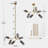 Modern 6-Light Smoky Polygon Chandelier