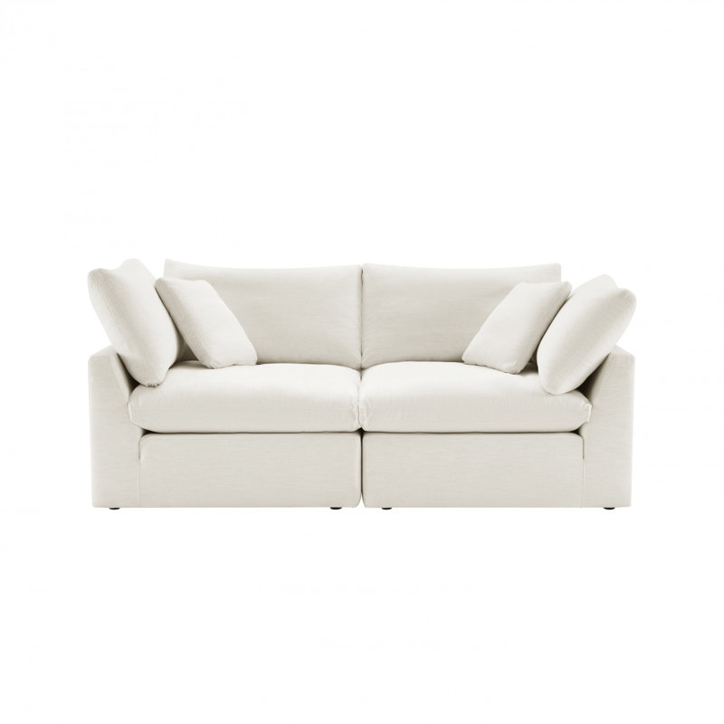 Causeuse rembourrée Watsons, H 24 po x l 114 po x P 24 po