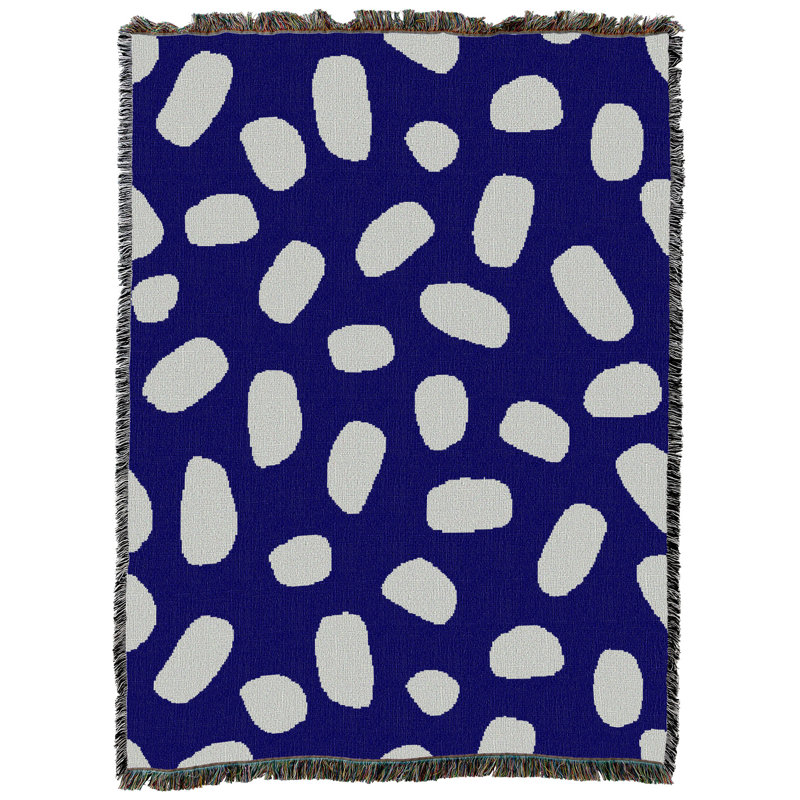Jeté en coton Pure Country Weavers, Bleu / blanc