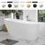 Baignoire autoportante en acrylique 67 po x 32 po Cora-83665411