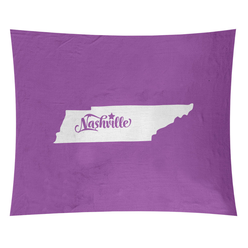 Tapisserie de Nashville, Tennessee, H 27,5 po x l 37,5 po, Violet