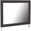 Ensemble de commode et miroir 2 pièces Cpe, 6 tiroirs avec poignées, noir anthracite Cyme