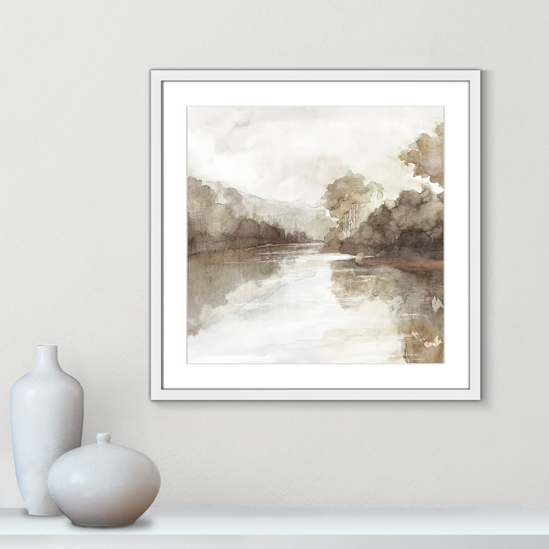 «Fall Nature Print» par Eva Watts, Satin White, Imprimé mat, L 23,5 po x H 23,5 po