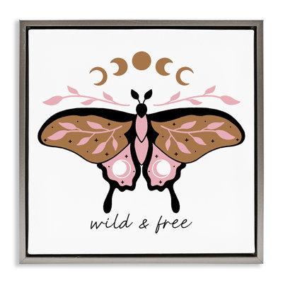 Art mural sur toile Wild & Free Moth