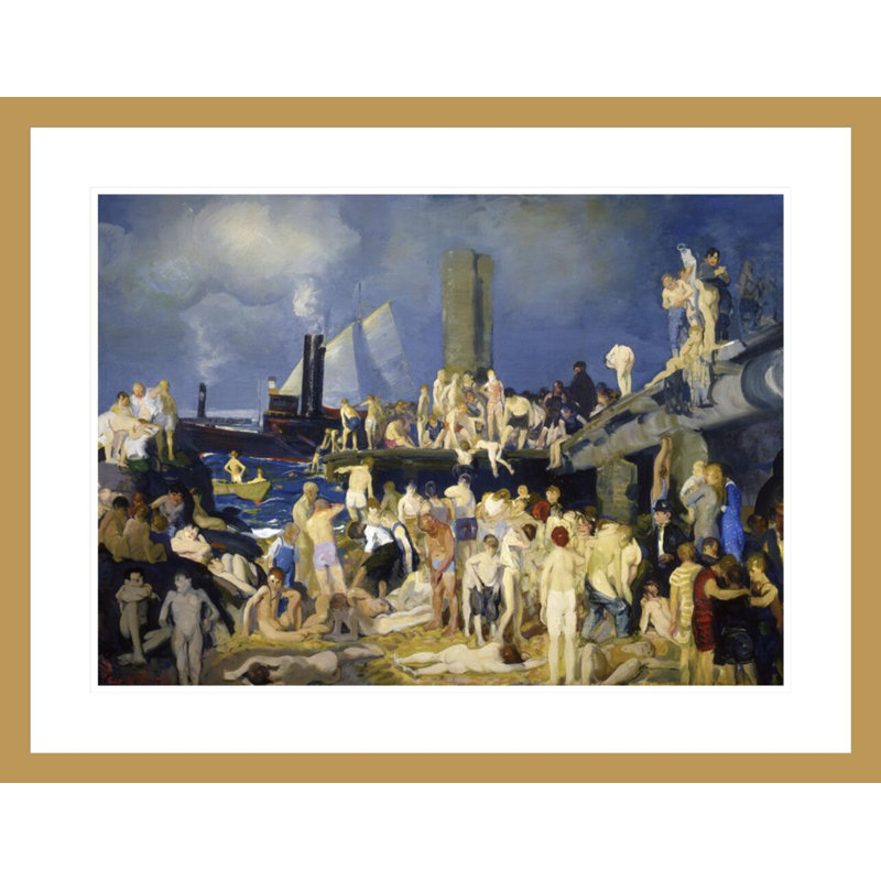 «Riverfront No.1» par George Wesley Bellows - Estampe numérique encadrée, H 22,96 po x l 29,5 po