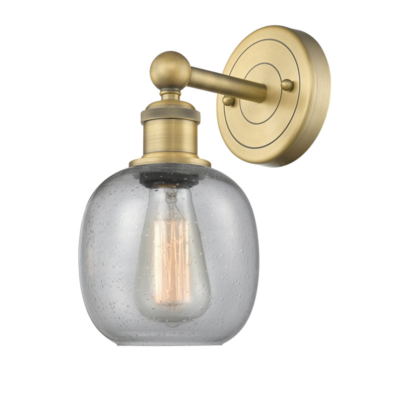 Cheraw Armed Sconce, Seedy, Brushed Brass