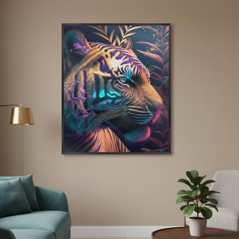 Single Picture Frame LED Illuminated Wall Art Wall Art on Glass / Aluminium, 60 cm H x 50 cm W