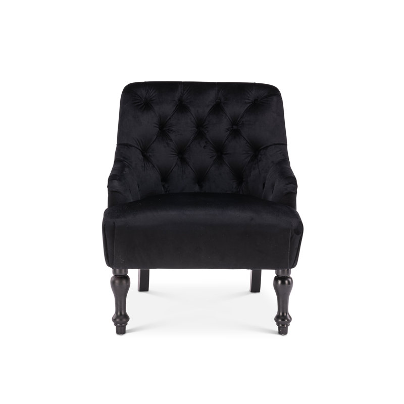 Edgeley 70Cm Wide Tufted Armchair, Black