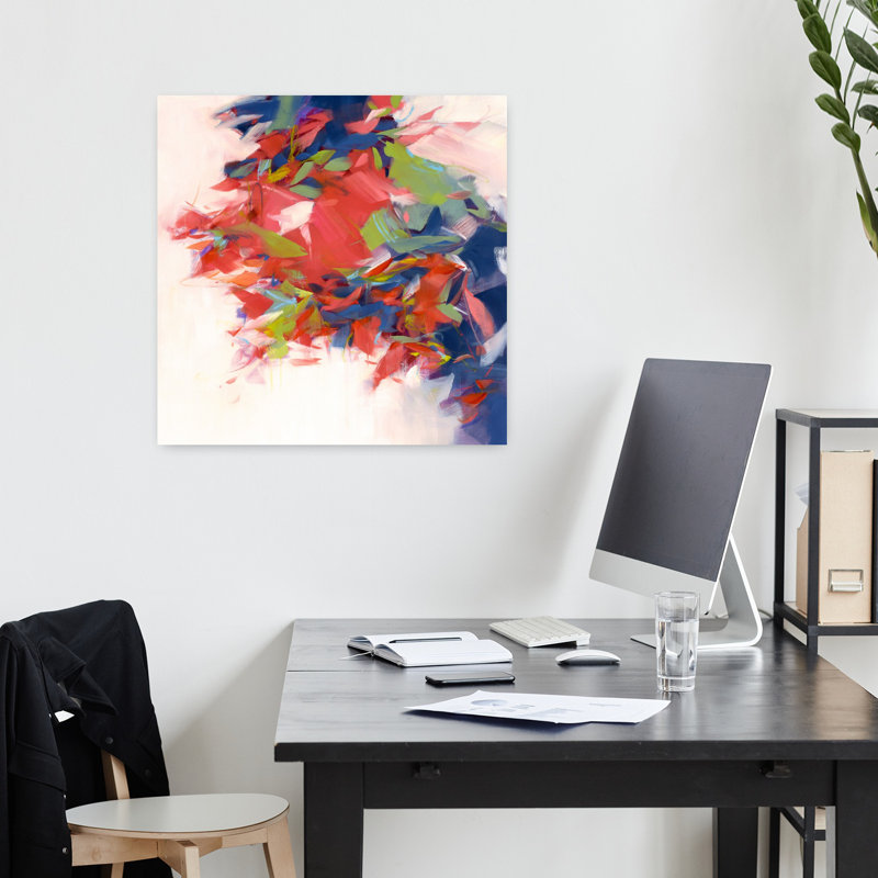 Art contemporain abstrait mûr, H 18 po x l 18 po