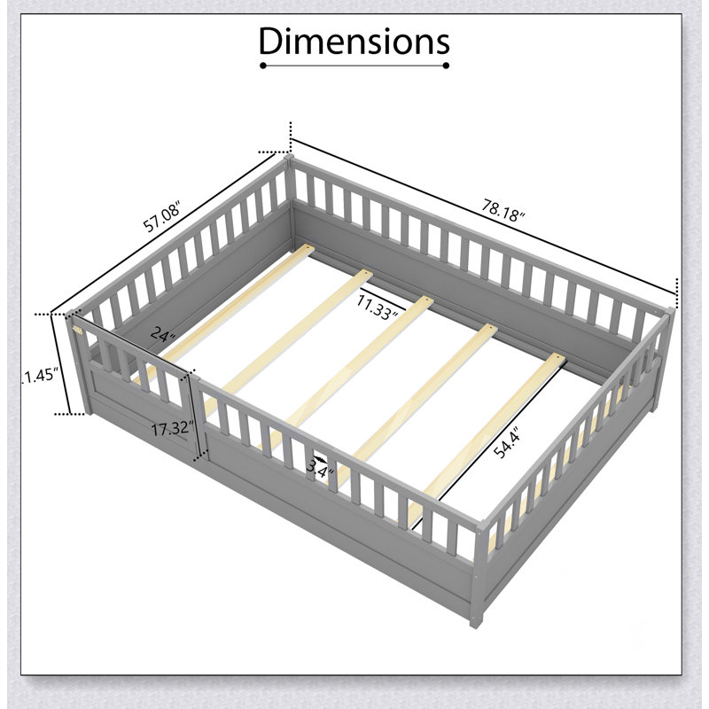 Grey Full / Double Bed