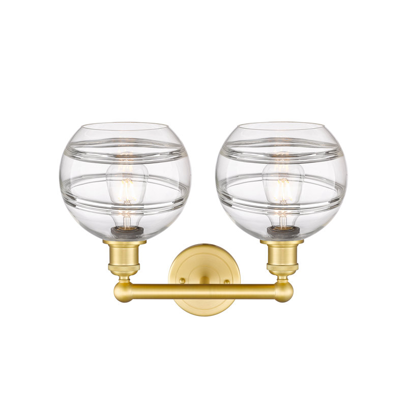 Bienes 2 - Light Dimmable Vanity Light, Clear, Satin Gold