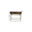 Console de rangement de 91 cm (36 po) en bois massif brun et laiton vieilli