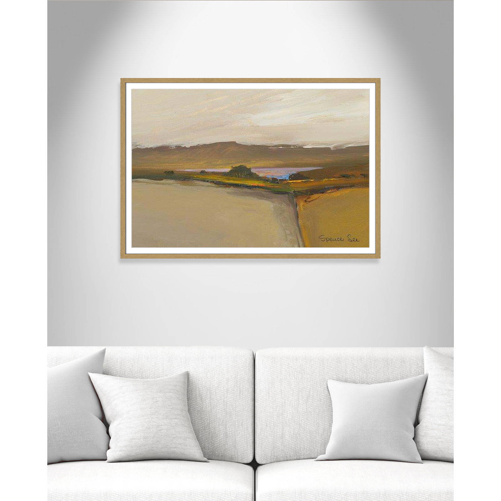 Heaven and Earth IV Print, 29.5" H x 41.5" W x 0.75" D, Natural Framed