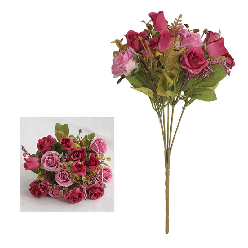  Faux fleurs artificielles pour la décoration intérieure, Hot Pink