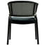 Chaise de salle à manger moderne à dossier canne Daishun, fauteuil incurvé en rotin en forme de U, siège d'appoint rembourré avec pieds en métal noir-3408397-17228008